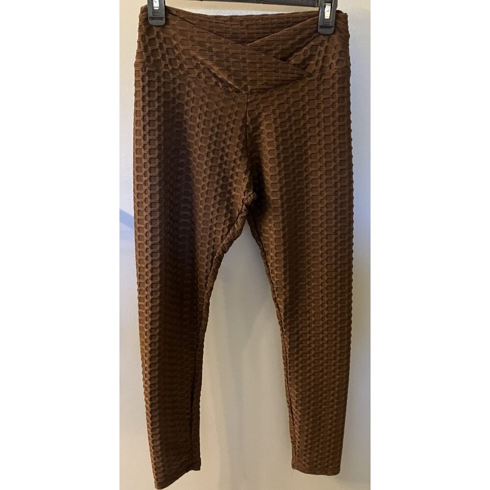 If It Were Me Brown Stretch Leggings Size Large